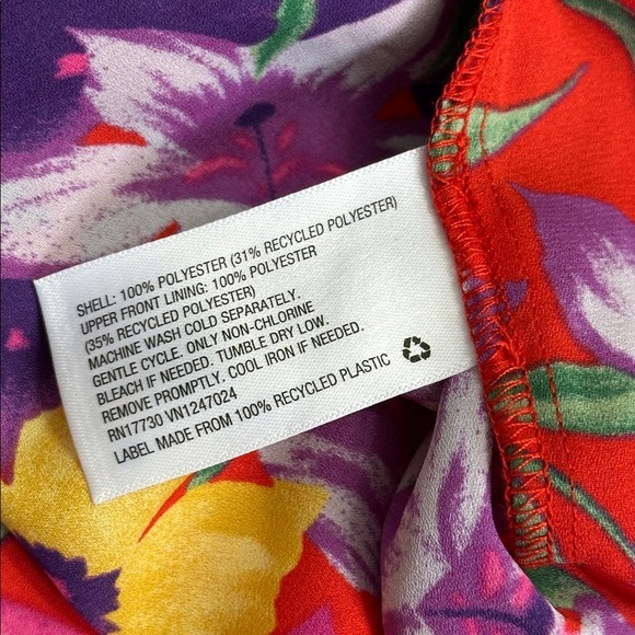 Rixo Target Pink Floral Open Back Cascade Ruffle Dress Womens Plus Size 20W/22W - Picture 12 of 14